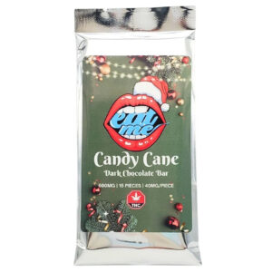 Barre de chocolat noir au THC et à la canne de Noël