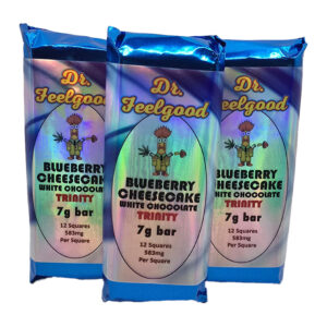 Barre Dr FeelGood Cheesecake aux myrtilles, chocolat au lait et psilocybine Trinity