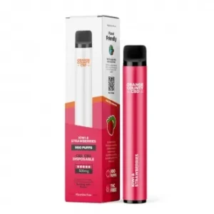 Stylo vape Kiwi & Fraises 500 mg CBD+CBG (prêt à l'emploi)