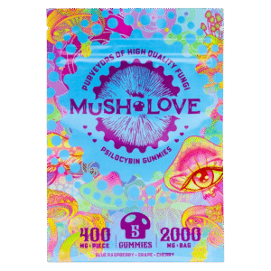 Mush Love – Bonbons gélifiés à la framboise bleue, à la cerise et au raisin